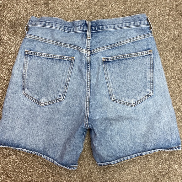 AGOLDE Criss Cross Asymmetrical Jean Shorts - Picture 5 of 6